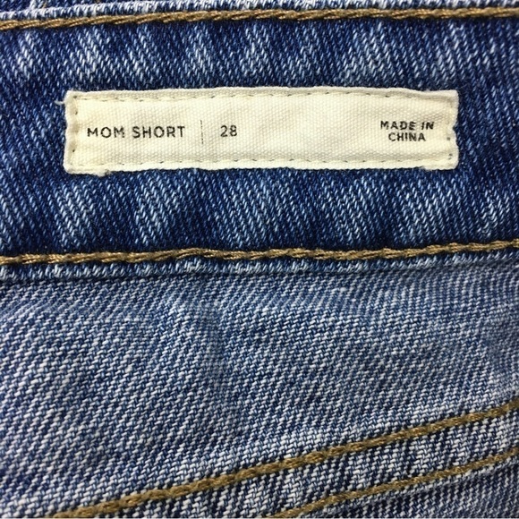 PACSUN Mom Short High Rise Waist Jean Denim Double Yoke Western Flair Size 28 - Picture 7 of 11